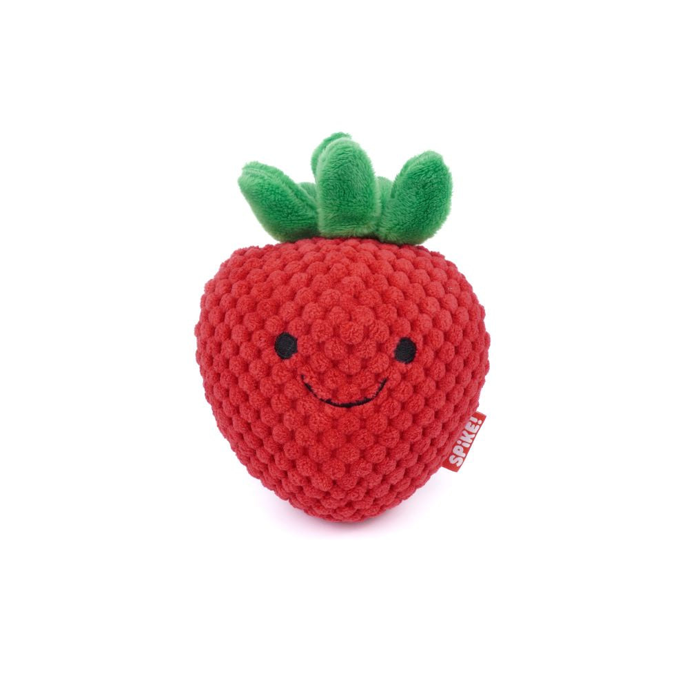 Spike Kawaii Strawberry Plush Dog Toy