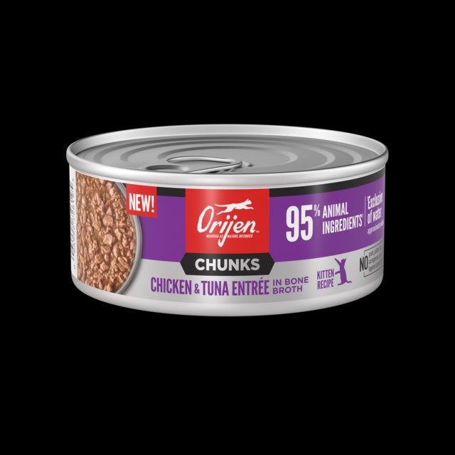 ORIJEN Chicken & Tuna Entrée in Bone Broth Kitten Wet Food 155g
