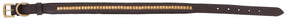 Cavallino Brass Clincher Leather Dog Collar