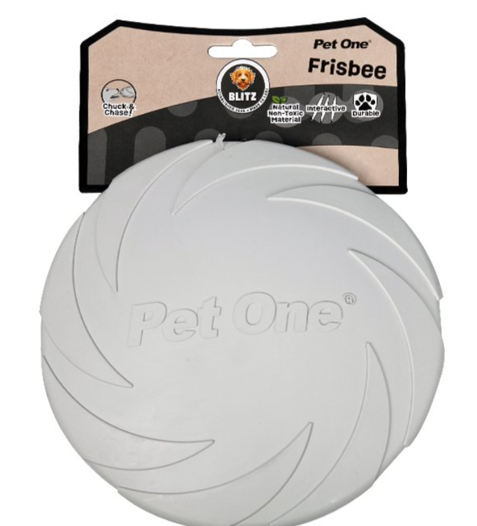 Dog Toy Blitz Rubber Frisbee Grey