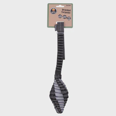 Dog Toy Blitz Braided Torpedo Grey
