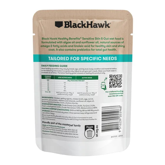 Black Hawk Healthy Benefits Sensitive Skin & Gut 85g