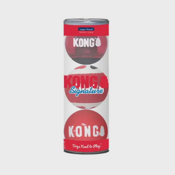 KONG Signature Balls 3pk Assorted