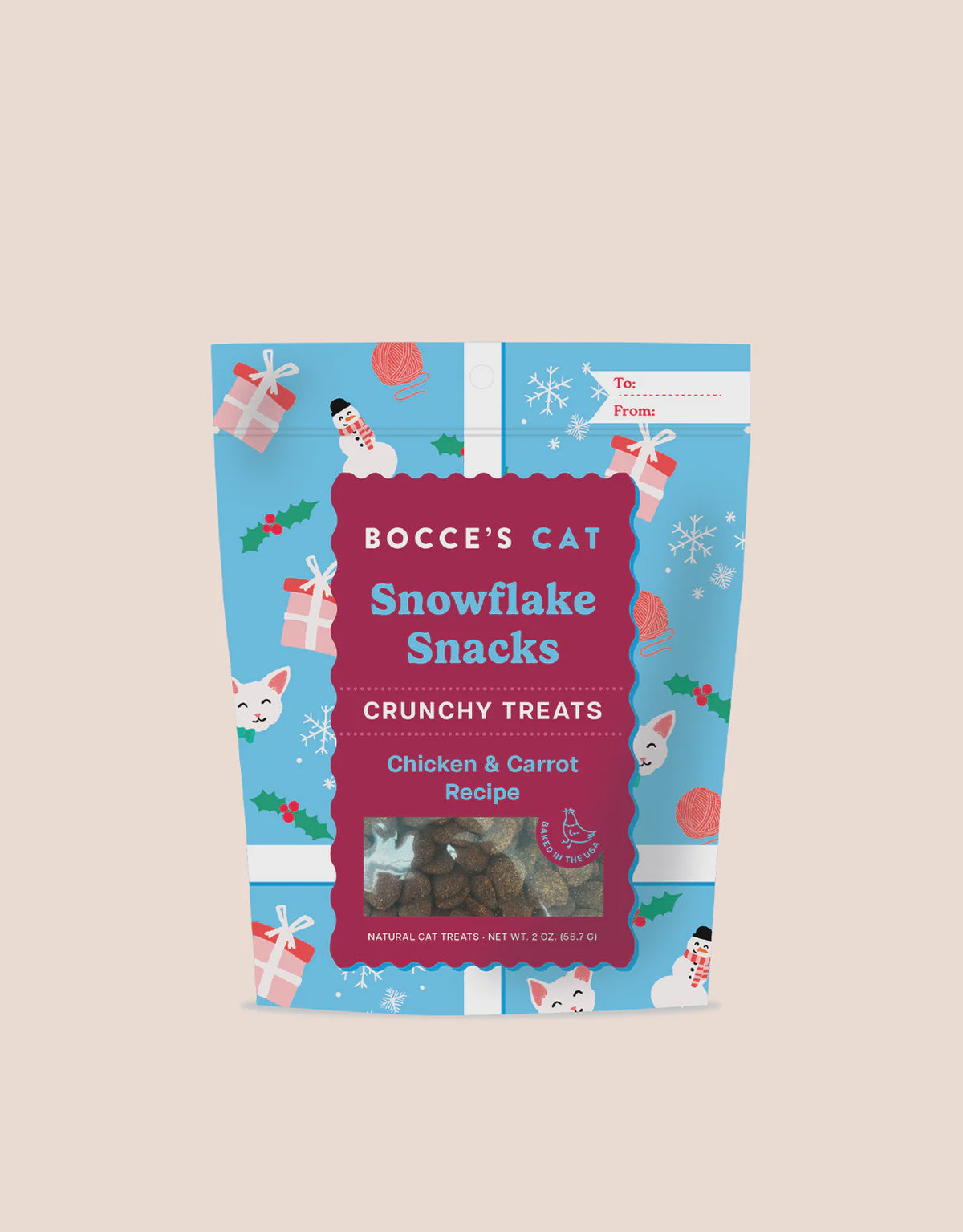 Bocce's Cat Snowflake Snacks