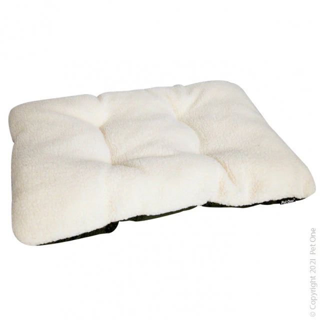 Pet One Bedding Cushion Rectangular Sheepskin Replica