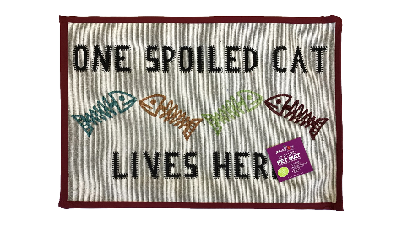 Tapestry Placemat "One Spoiled Cat Lives Here"