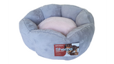 Brooklands Round Pet Bed Grey & Pink 53cm