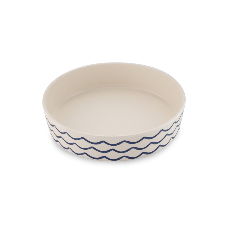 Beco Classic Bamboo Cat Bowl - Ocean Waves