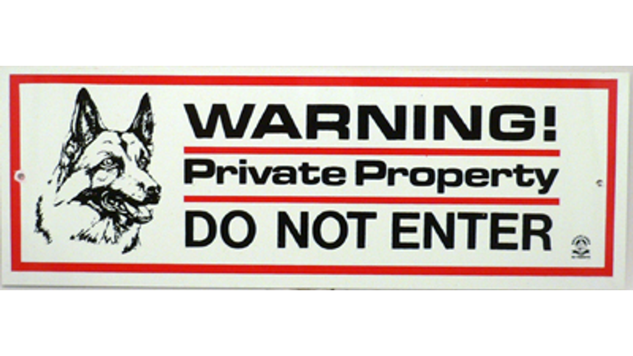 Warning Private Property Sign