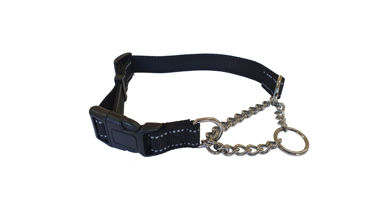 Collar Martingale Refl 25mmx50-70cm Black