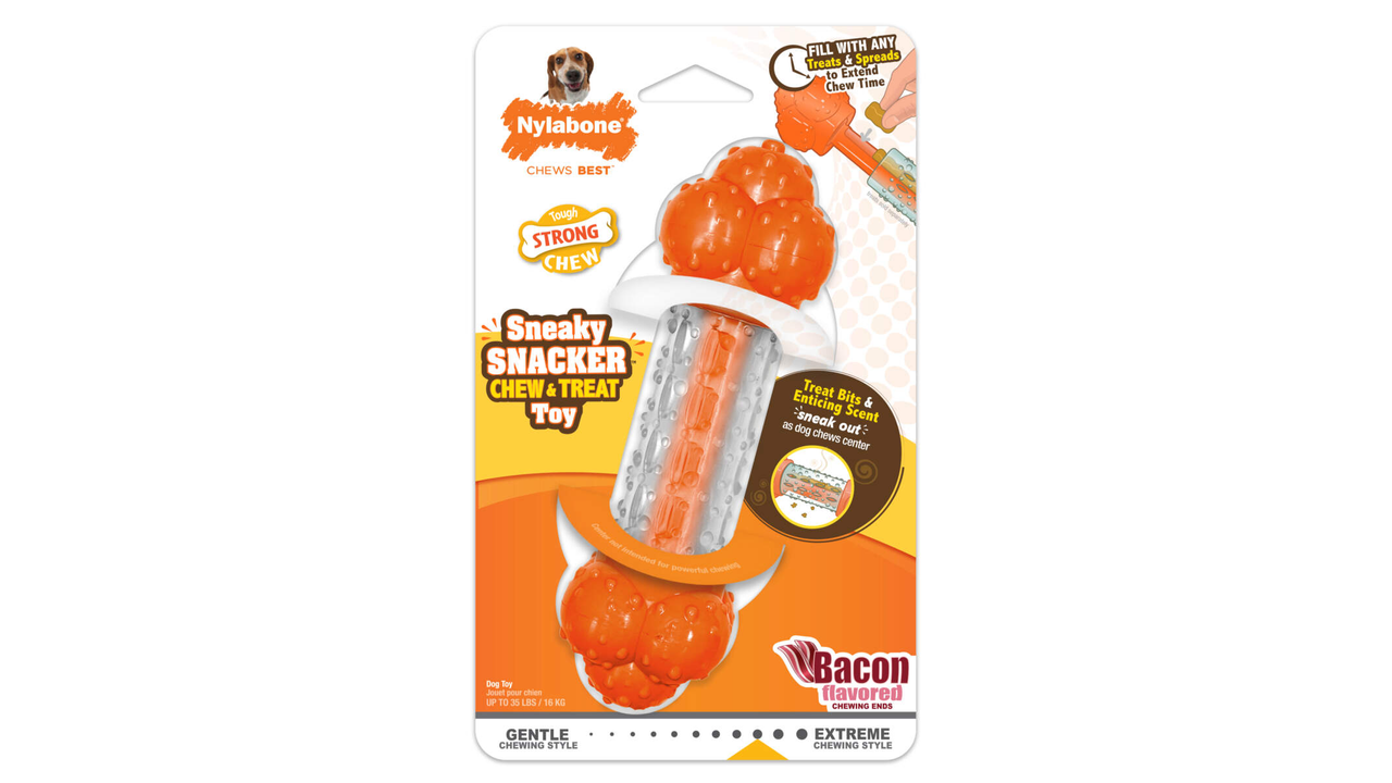 Nylabone Strong Chew Sneaky Snacker Chew & Treat Toy - Wolf