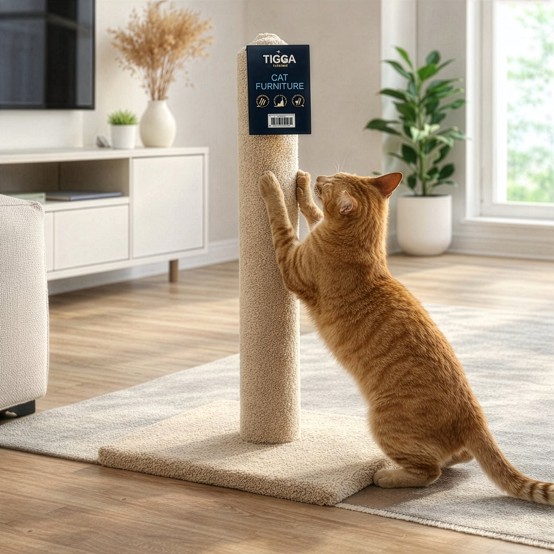 Tigga Carpet Cat Pole Medium 75cm