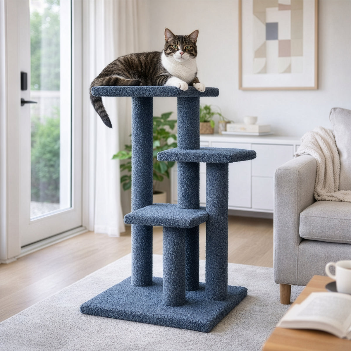 Tigga Carpet Cat Tree Napier Slate