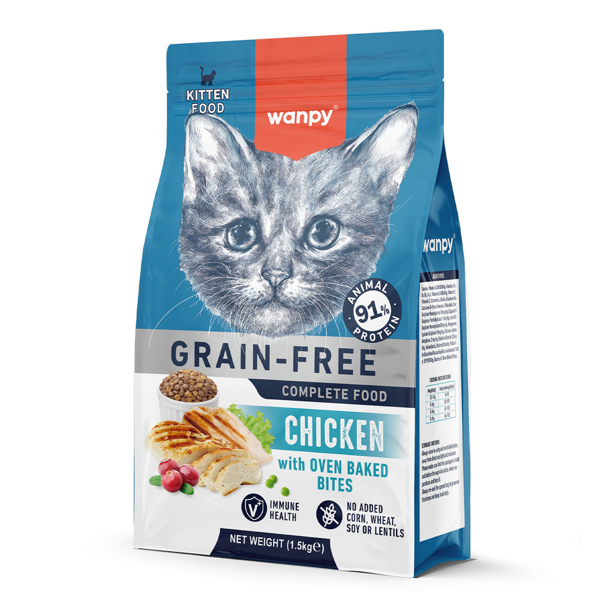 Wanpy Kitten 1.5kg Grain Free Chicken Recipe