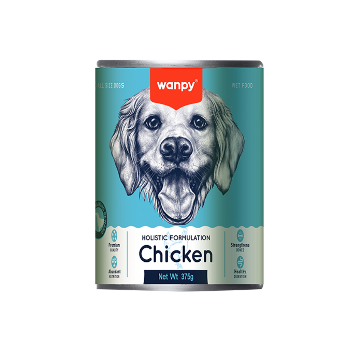 Wanpy Dog Can 375g Chicken