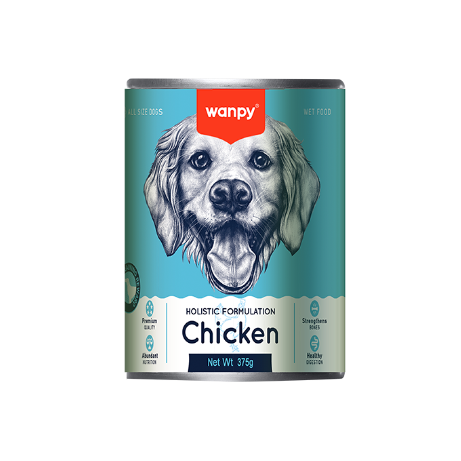 Wanpy Dog Can 375g Chicken