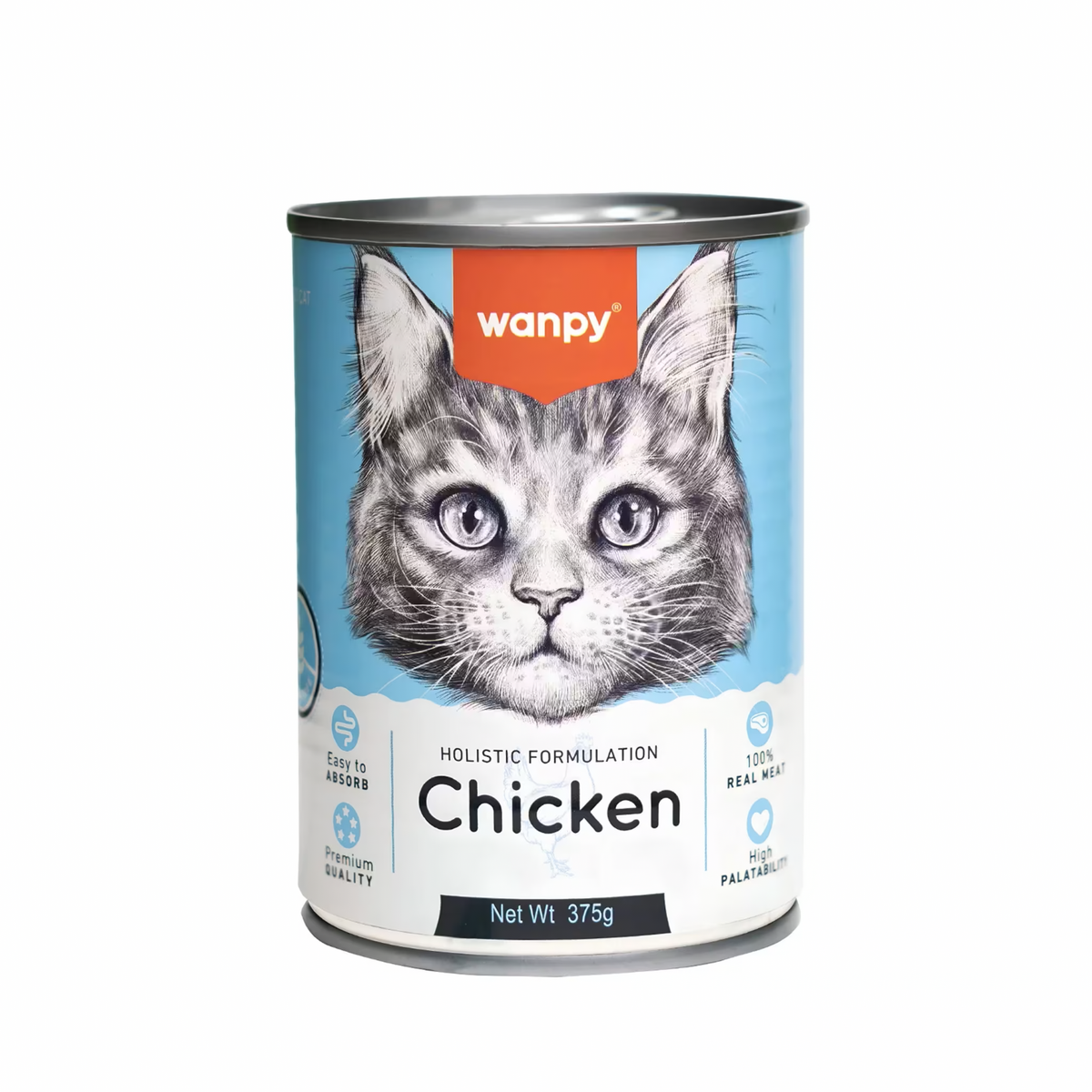 Wanpy Cat Can 375g Chicken