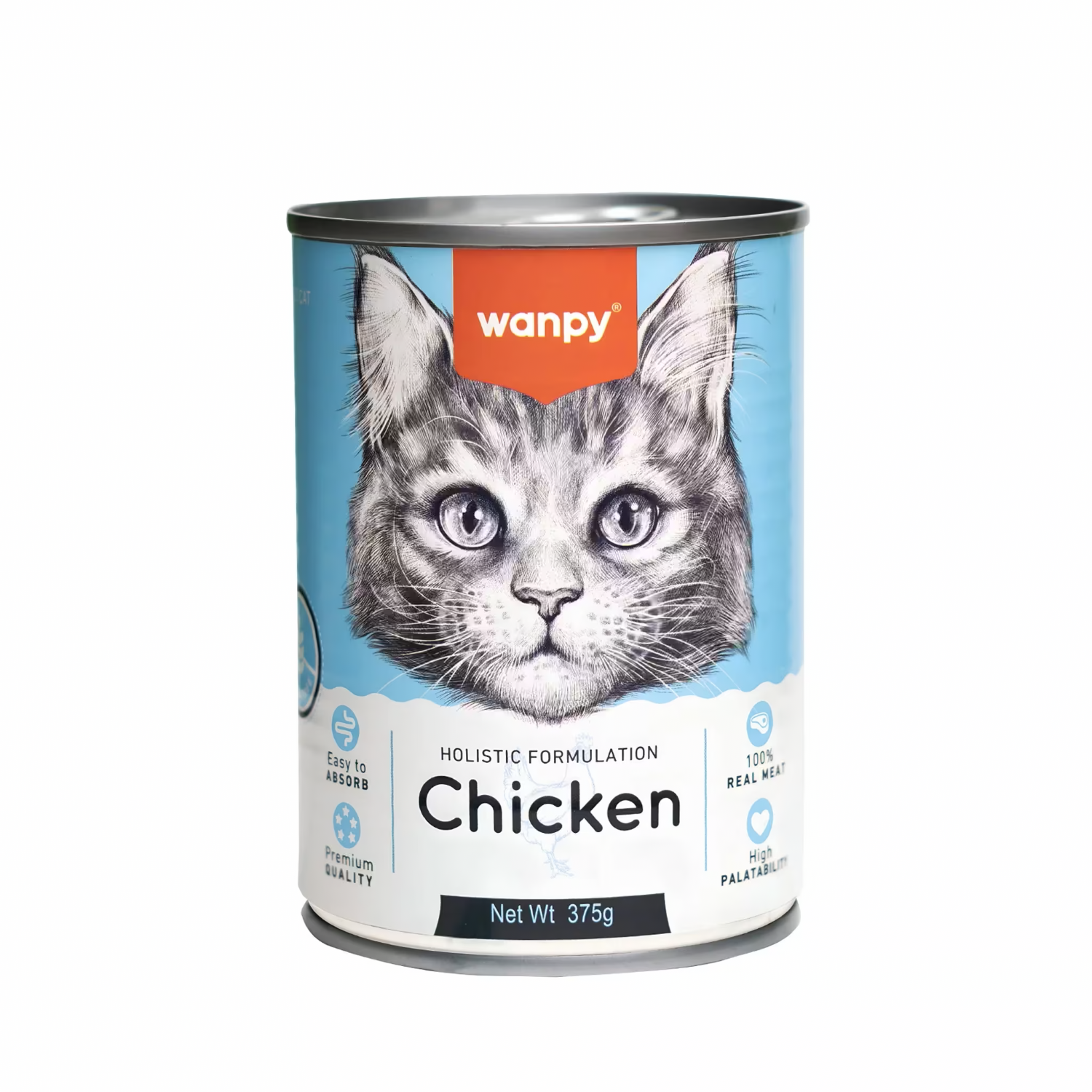 Wanpy Cat Can 375g Chicken