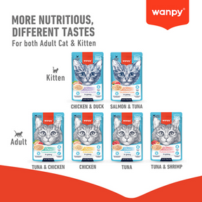 Wanpy Cat Pouch 70g Tuna and Shrimp Stew