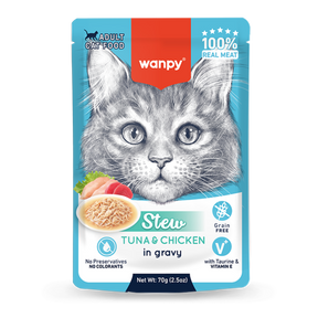 Wanpy Cat Pouch 70g Tuna and Chicken Stew