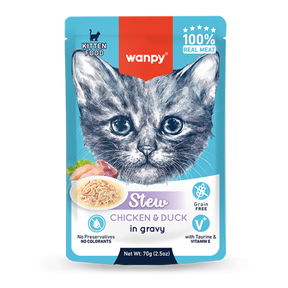 Wanpy Kitten Pouch 70g Chicken and Duck Stew