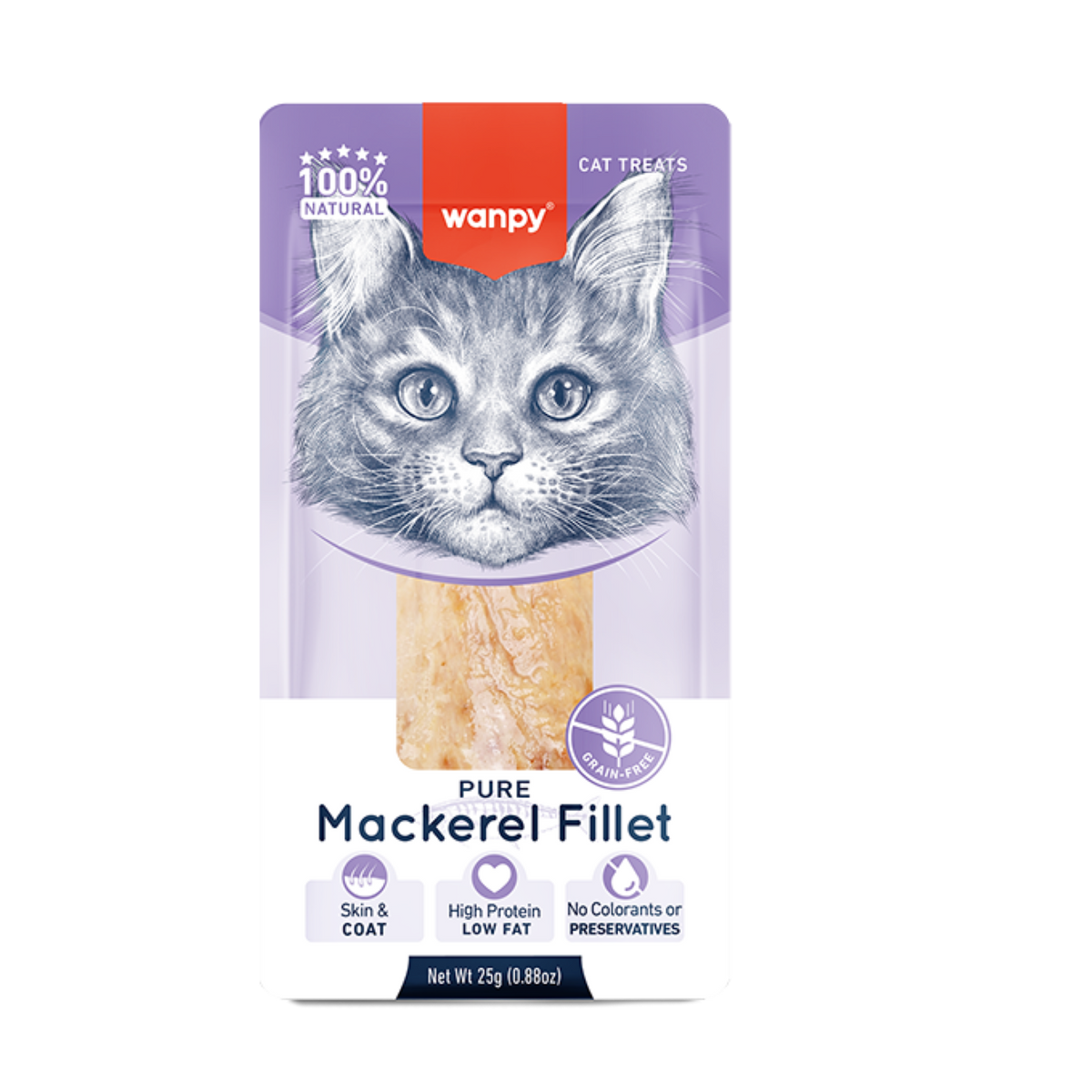 Wanpy Cat Treat Mackerel Fillet 25g