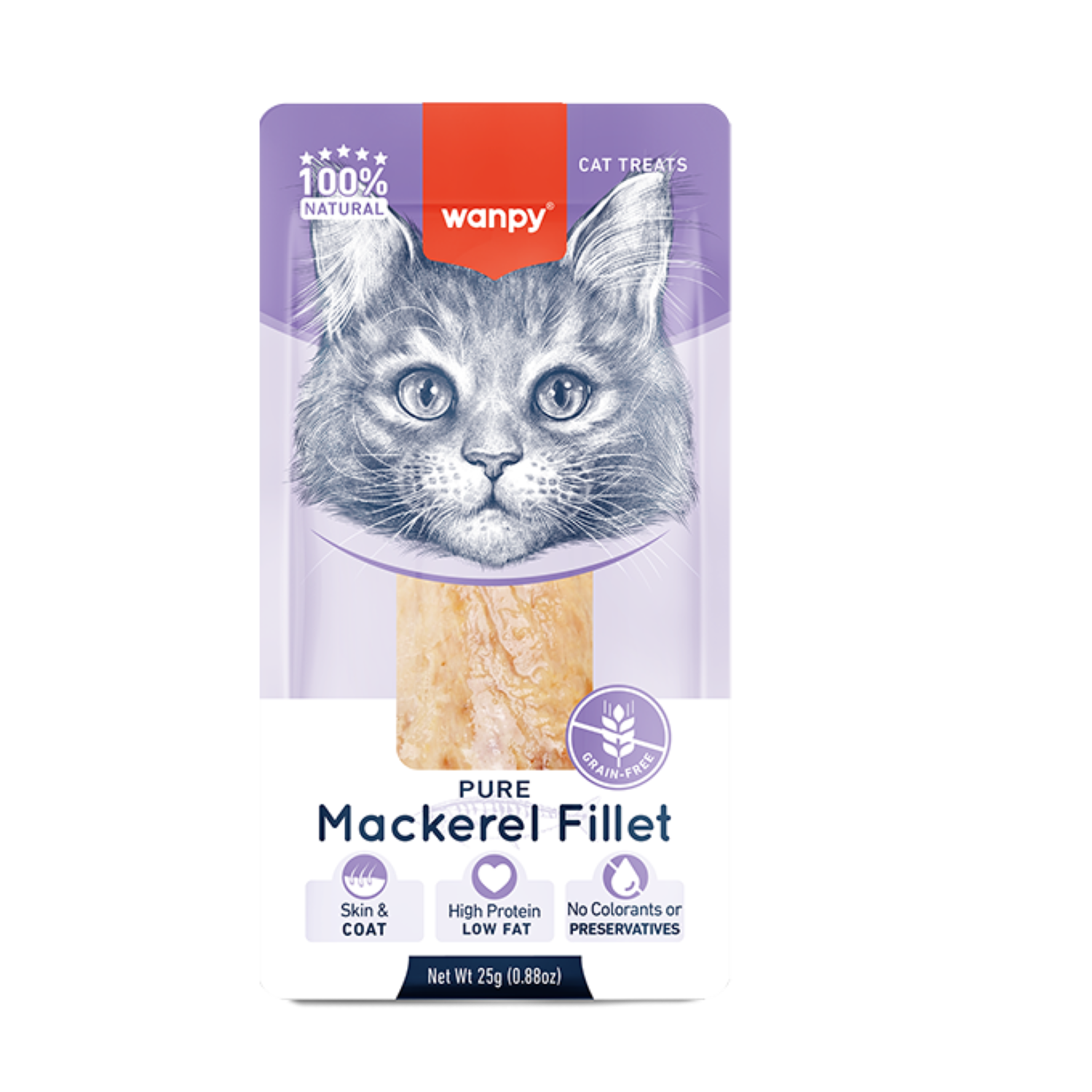 Wanpy Cat Treat Mackerel Fillet 25g