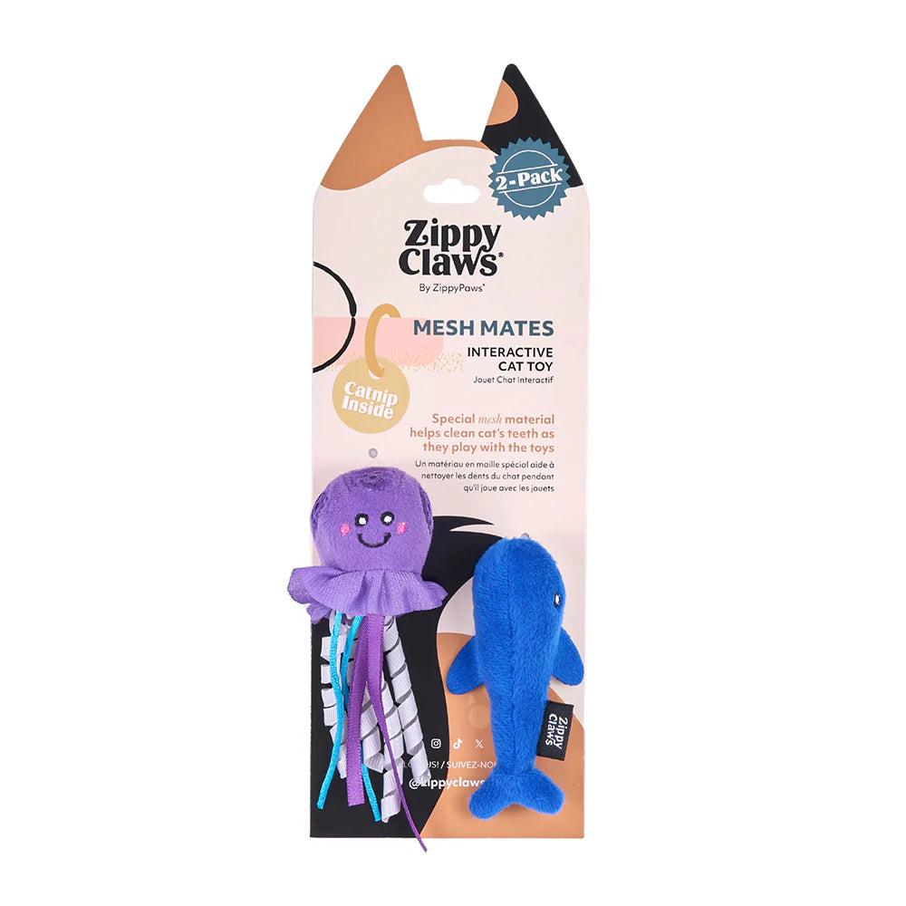 Mesh Mates with Catnip Zippy claws
