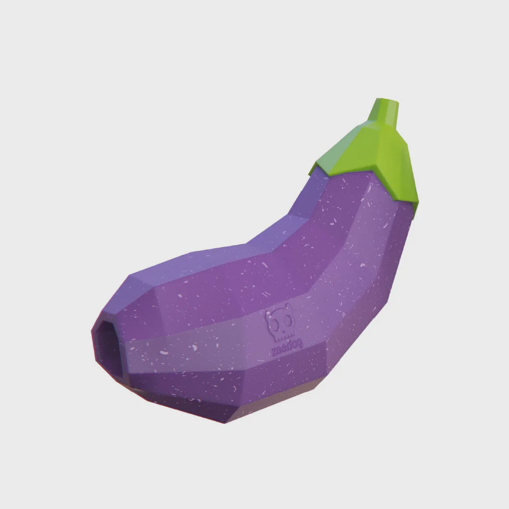 Zee.Dog Super Veggiez Eggplant Dog Toy