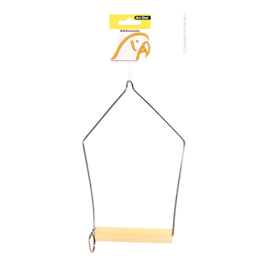 Avi One Bird Toy Triangle Swing with Perch