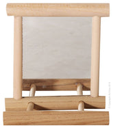 Wooden Mirror with Seat