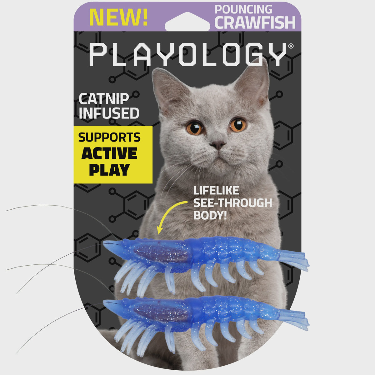 Playology 2-Pk Crawfish Cat Toy
