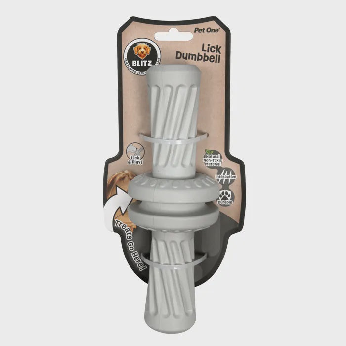 Dog Toy Blitz Rubber Lick Dumbbell