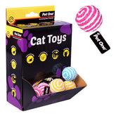 Pet One Cat Toy Paper Mouse & Ball 4.5cm Assorted Colours