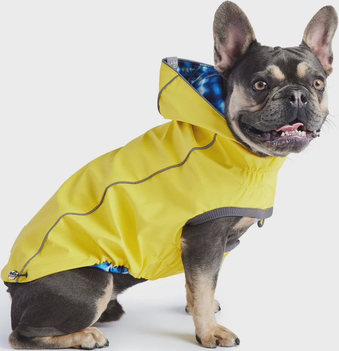 GF Pet - Elasto-Fit® Reversible Raincoat - Yellow / Tie Dye