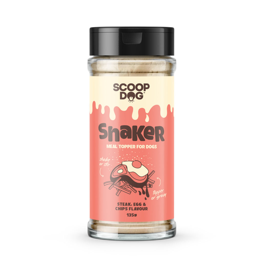 Scoop Dog Shaker Steak Eggs & Chips