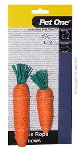 Vege Rope Chews Carrot 2 pack - Pet One