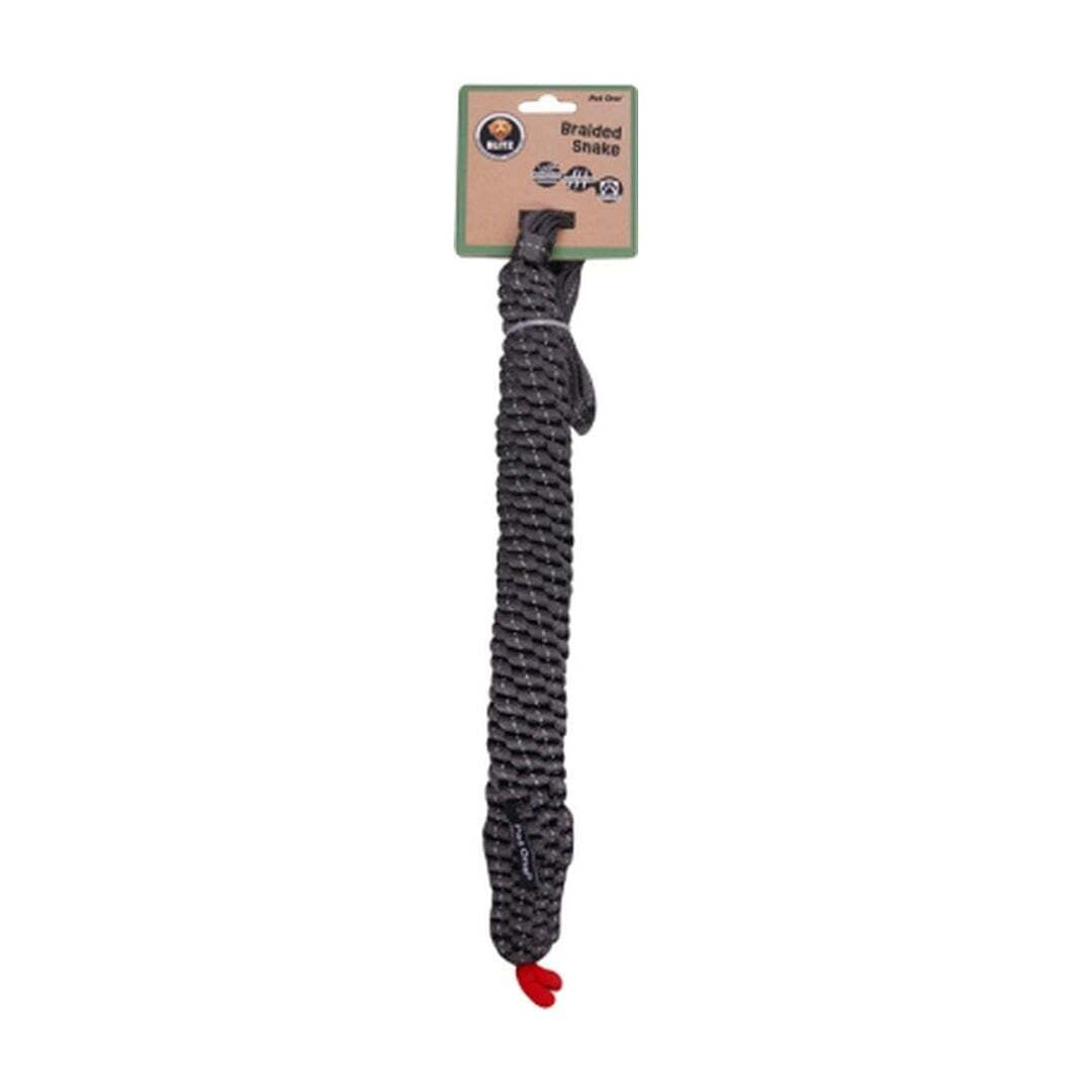 Dog Toy Blitz Braided Snake Grey
