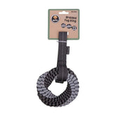 Dog Toy Blitz Braided Tug Ring W Strap Grey S