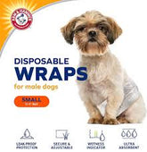 Arm & Hammer Sm. Male Wraps-12" -19" Waist - 12 Pack