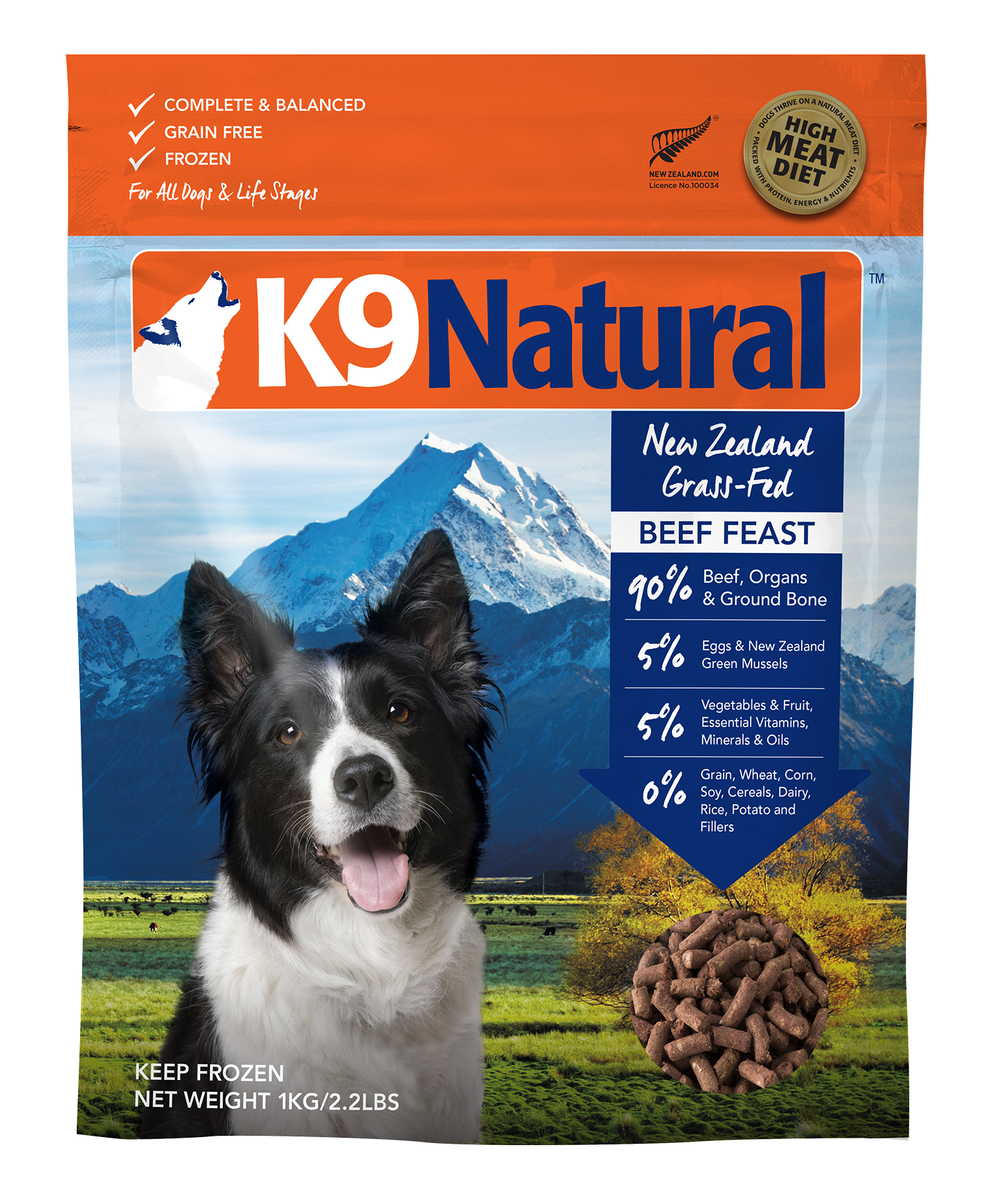 K9 Natural Frozen Beef Feast