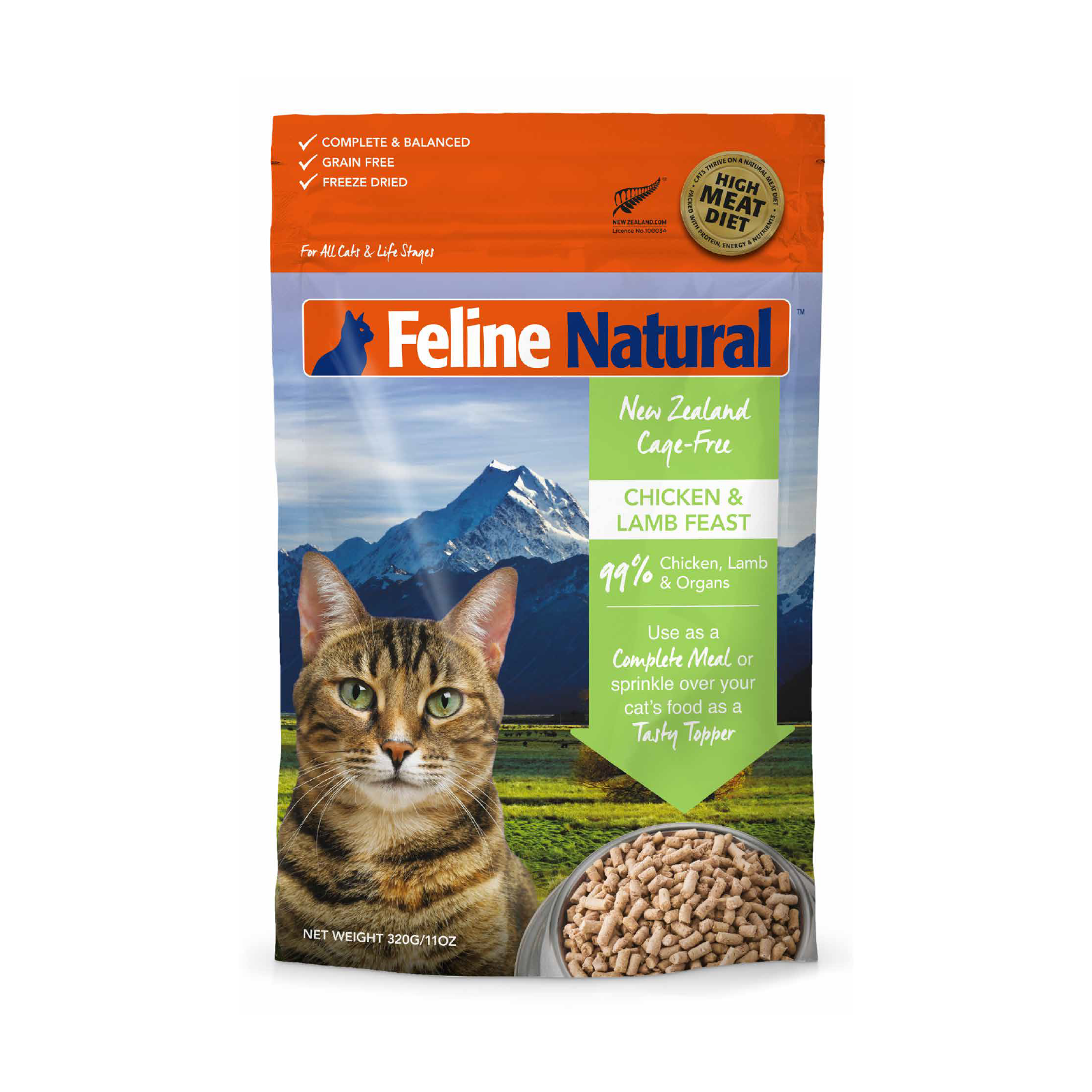 Feline Natural Chicken and Lamb Feast Freeze Dried