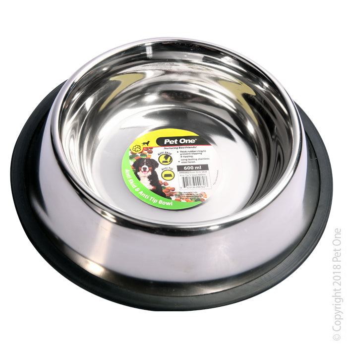 Pet One Anti Skid Stainless Steel Bowl