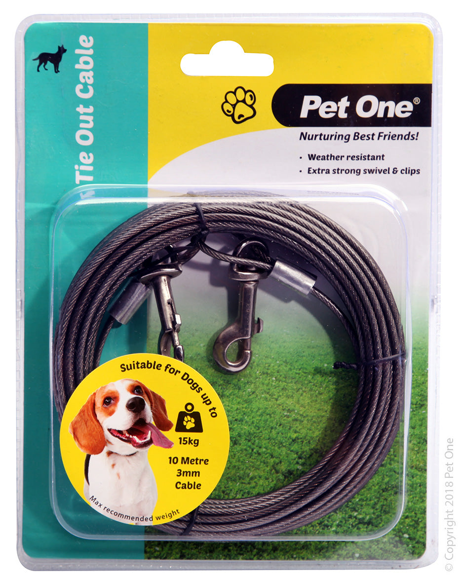 Pet One Tie Out Cable 10m x 3mm