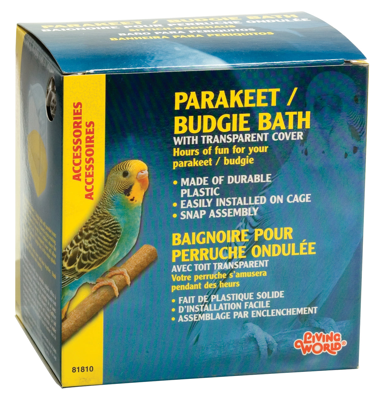 Living World Bird Bath Outside Cage