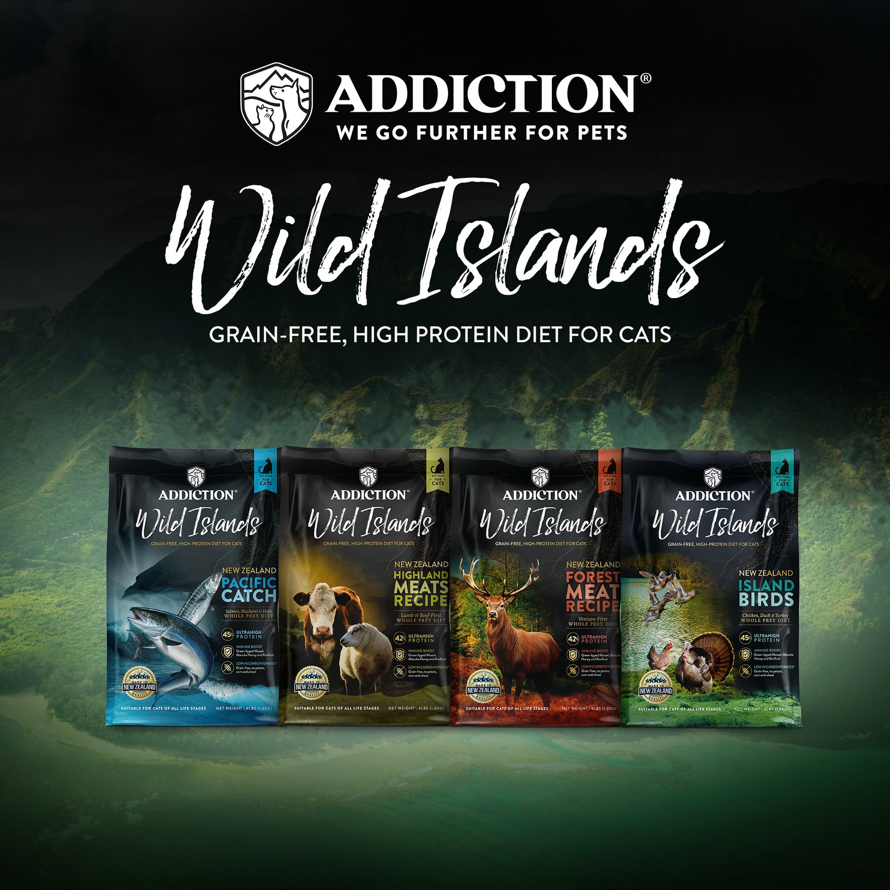 Addiction Wild Islands Cat Highland Meats