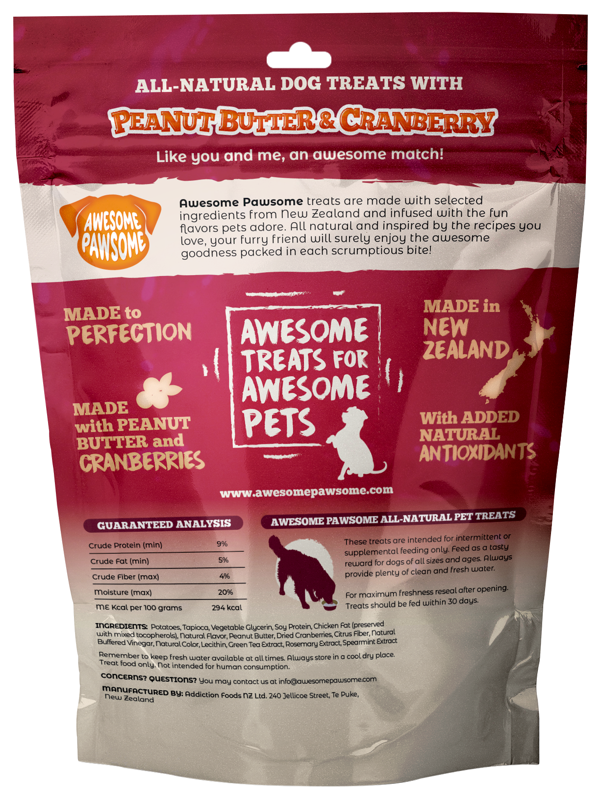 Awesome Pawsome Peanut Butter and Cranberry