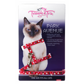 Trouble & Trix Cat Harness Set Park Ave