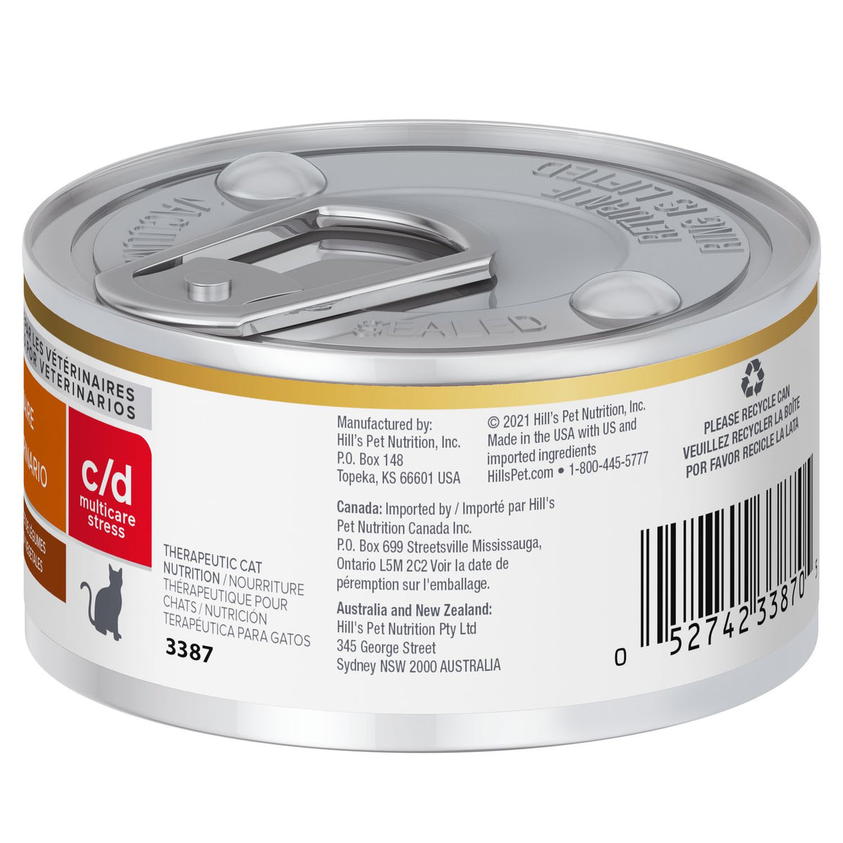 Hills Prescription Diet c/d Multicare Stress Urinary Care Chicken & Vegetable Stew Cat Tray