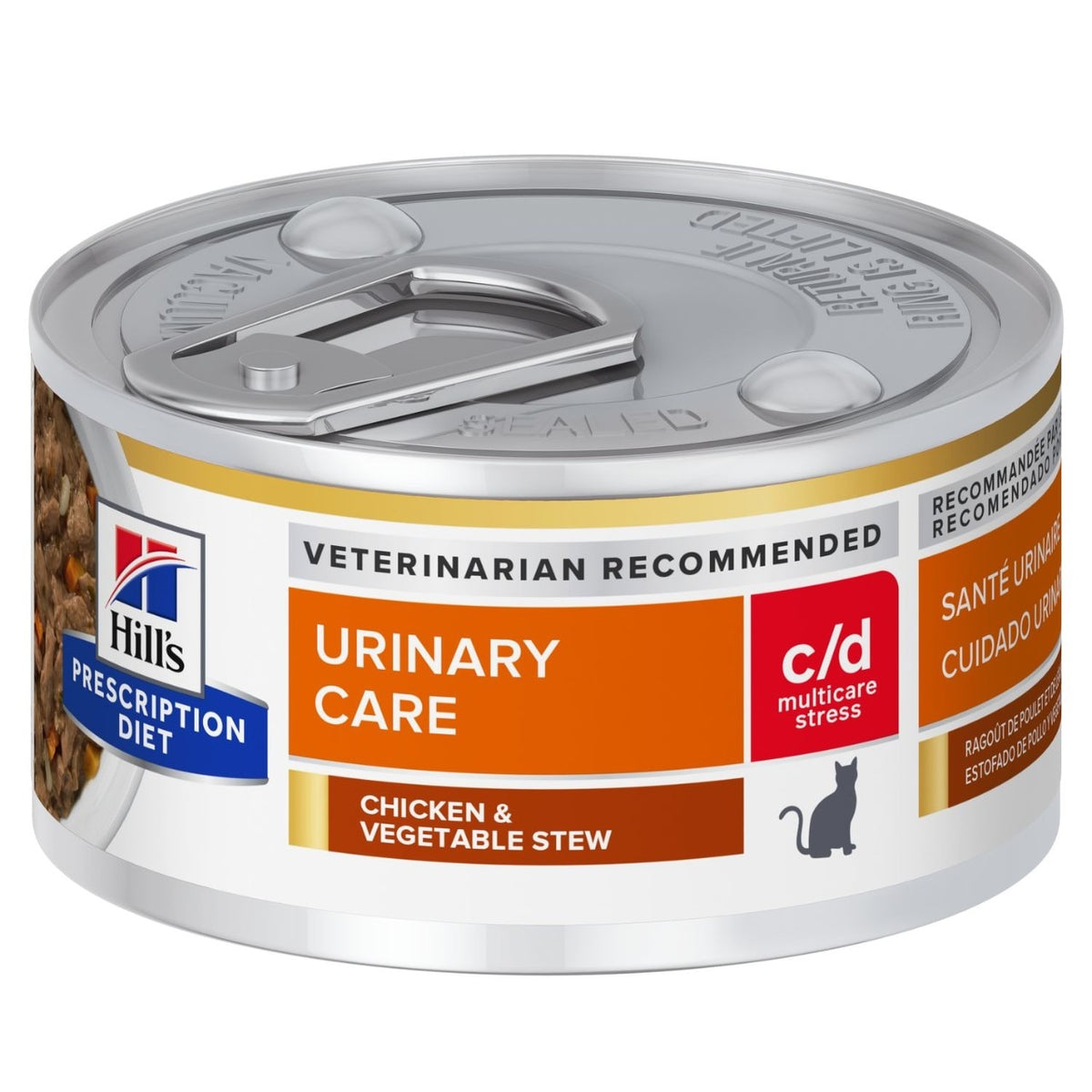 Hills Prescription Diet c/d Multicare Stress Urinary Care Chicken & Vegetable Stew Cat Tray